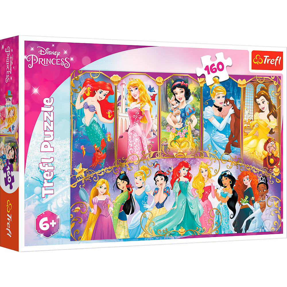 Puslespil - Disney Prinsesser - Prinsesseportrætter, 160 brikker