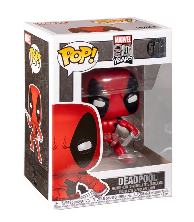 Funko Pop! Marvel 80 Years Deadpool First Appearance #546 Vinyl Bobble-Head