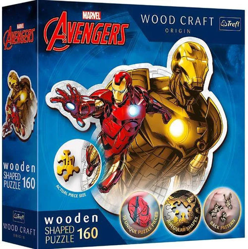 Puslespil - Wood Craft - Marvel: Modige Iron Man, 160 brikker