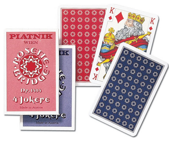 Spillekort Rosette 56 Kort - Blå