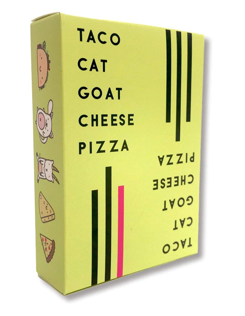 Taco Cat Goat Cheese Pizza, Taco Kat Ged Ost Pizza, Selskabsspil, dolphinhat
