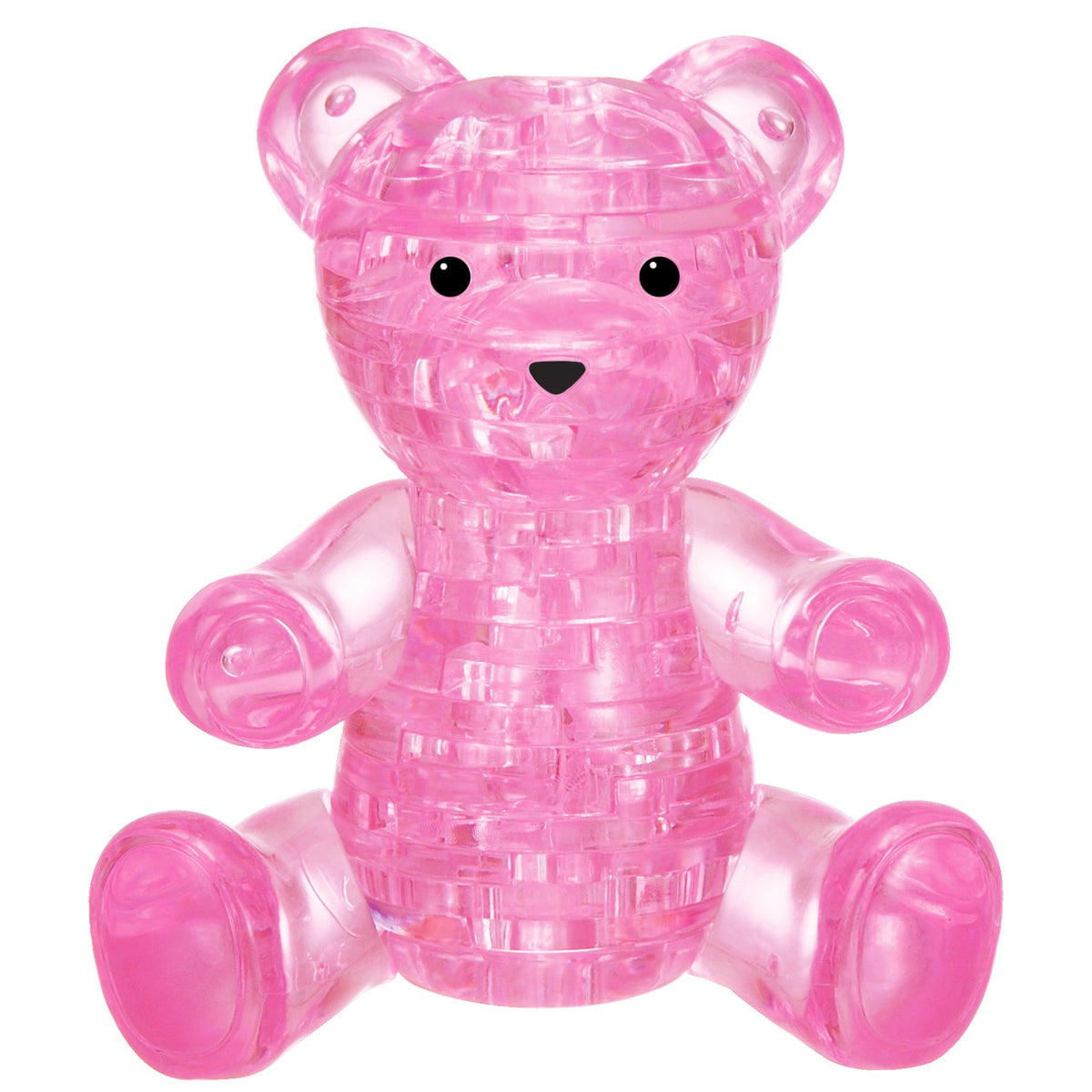 Puslespil - 3D Crystal Puzzle: Teddybjørn (Pink), 41 brikker
