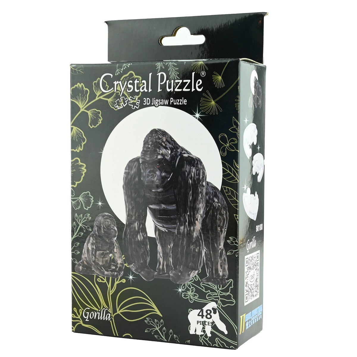 Puslespil - 3D Crystal Puzzle: Gorilla m. unge, 48 brikker