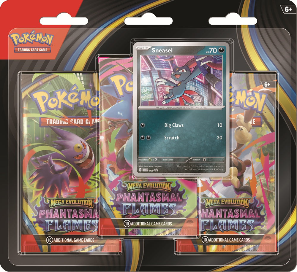 Pokémon - Mega Evolution: Phantasmal Flames - 3-Pack Blister