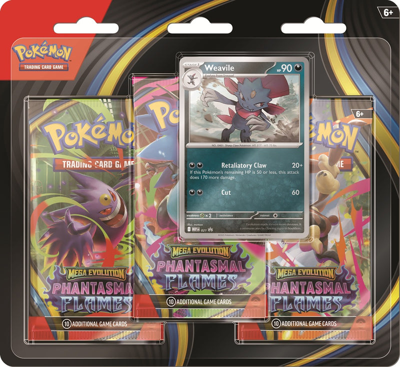 Pokémon - Mega Evolution: Phantasmal Flames - 3-Pack Blister