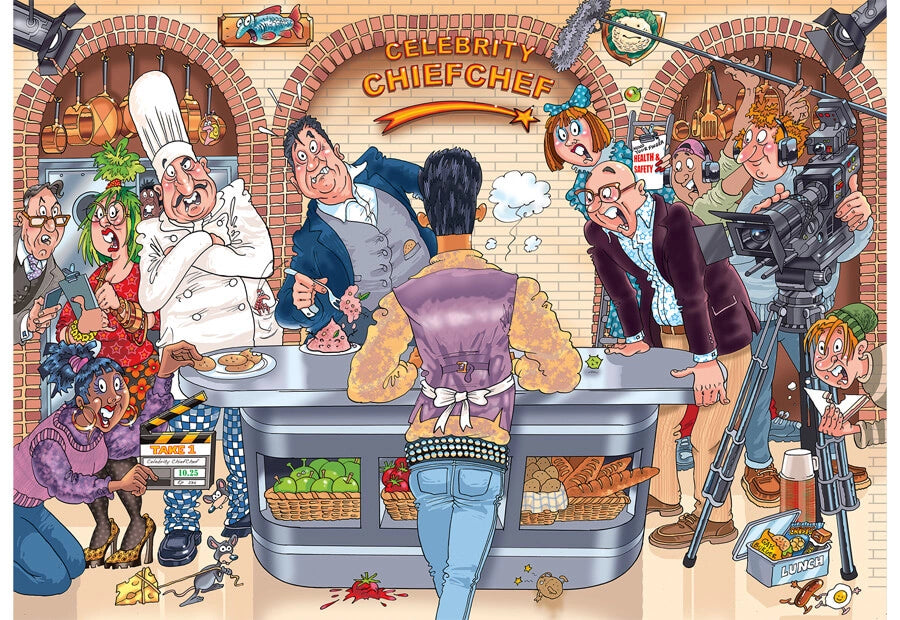 Puslespil - Wasgij Original 26: Den store kokkedyst!, 1000 brikker