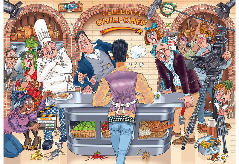 Puslespil - Wasgij Original 26: Den store kokkedyst!, 1000 brikker