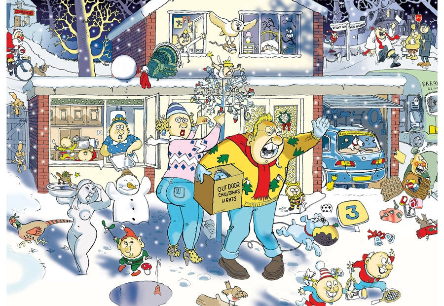 Puslespil - Wasgij Christmas 9: Lys eller julegys!, 1000 brikker