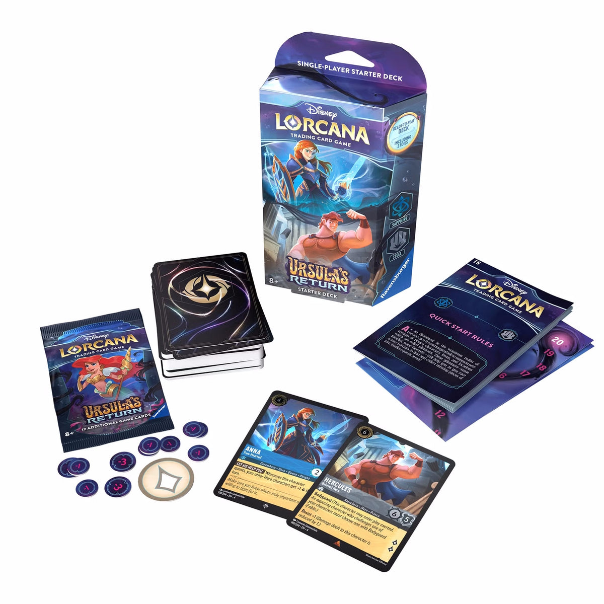 Disney Lorcana: Ursula's Return, Starter Deck - Sapphire/Steel