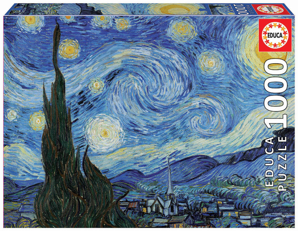 Puslespil - Starry Night af van Gogh, Educa, 1000 brikker