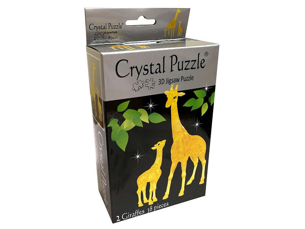 Puslespil - 3D Crystal Puzzle: To Giraffer, 38 brikker