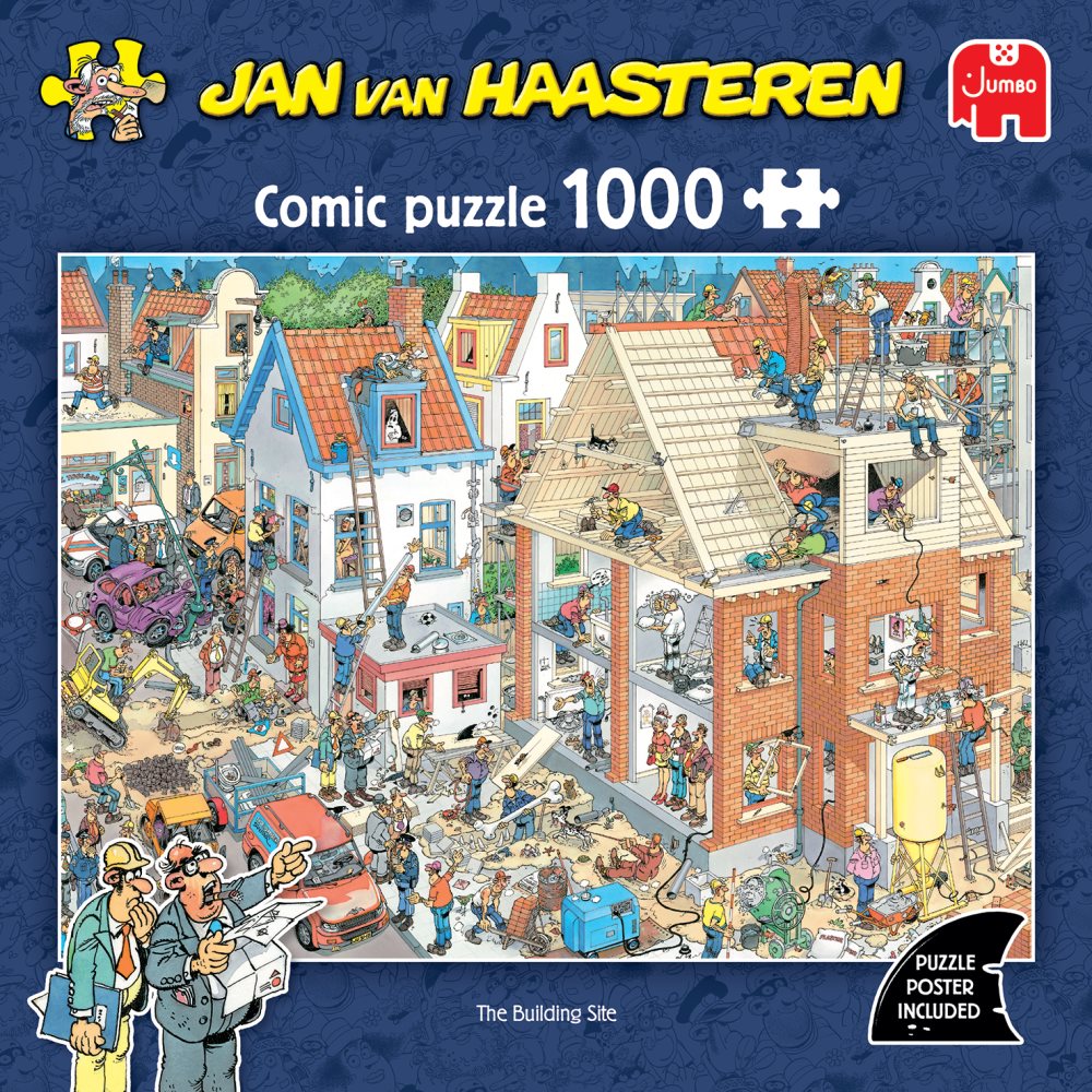 Puslespil - Jan Van Haasteren: Byggepladsen, 1000 Brikker