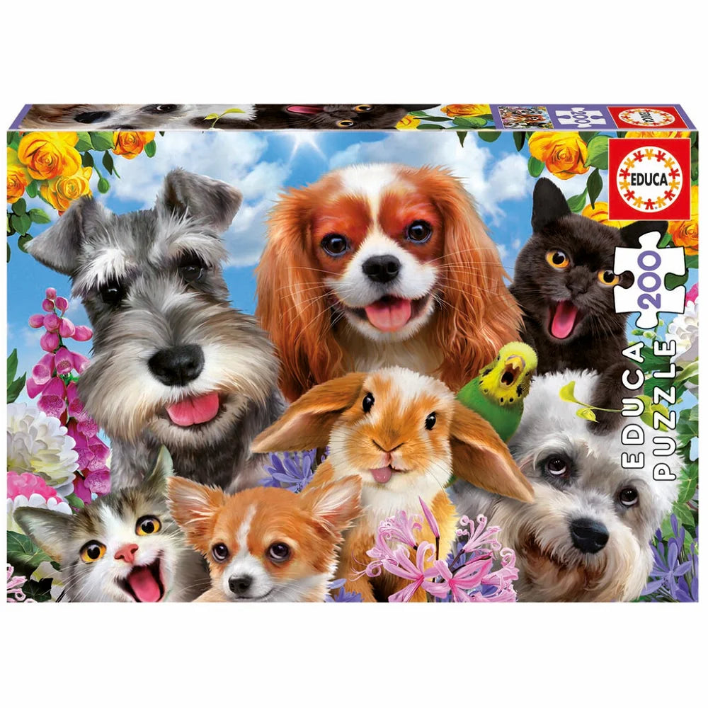 Puslespil - Educa: Selfie Pet Parade