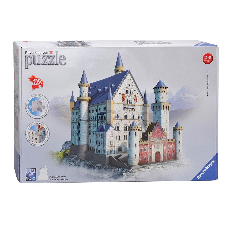 3D Puslespil  - Neuschwanstein Slot, 216 brikker