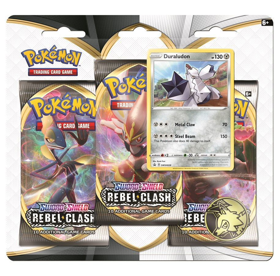 Pokémon Sword & Shield 2: Rebel Clash 3-Pakke Blister