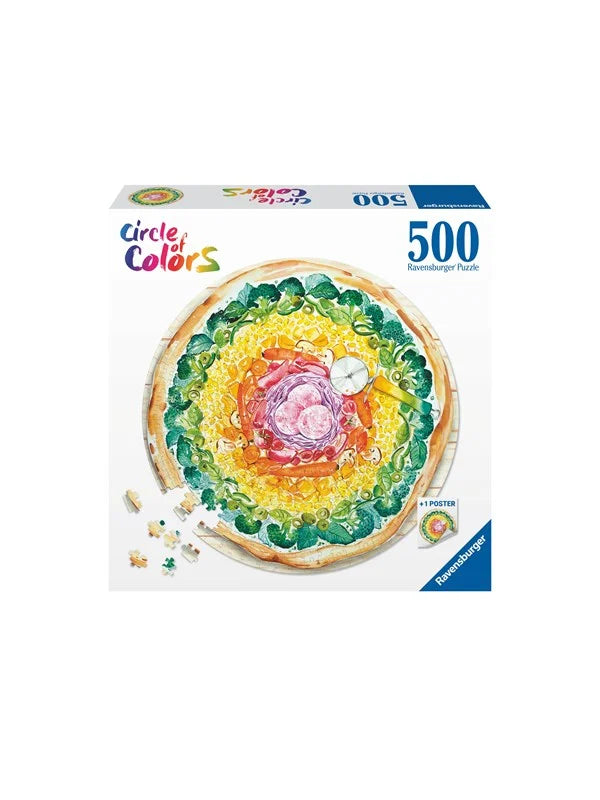 Puslespil - Circle of Color: Pizza, 500 brikker