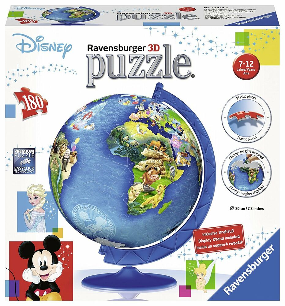 3D Puslespil - Disney Globus, 180 brikker