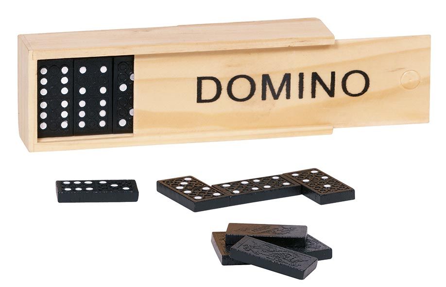 Domino i træ boks