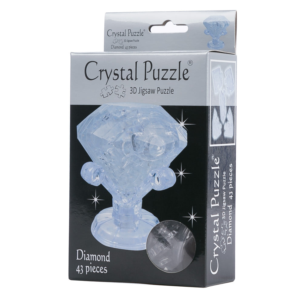 Puslespil - 3D Crystal Puzzle: Diamant Hvid, 43 brikker