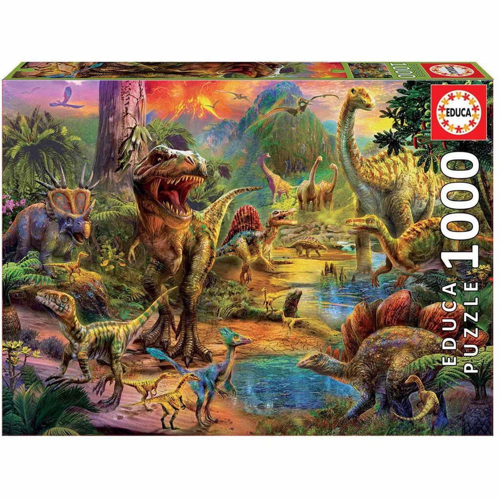 Puslespil - Dinosaurernes Land, 1000 brikker