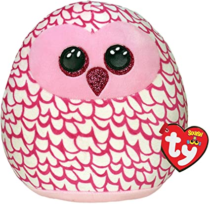 TY Squish a Boos PINKY - pink owl squish 25 cm.