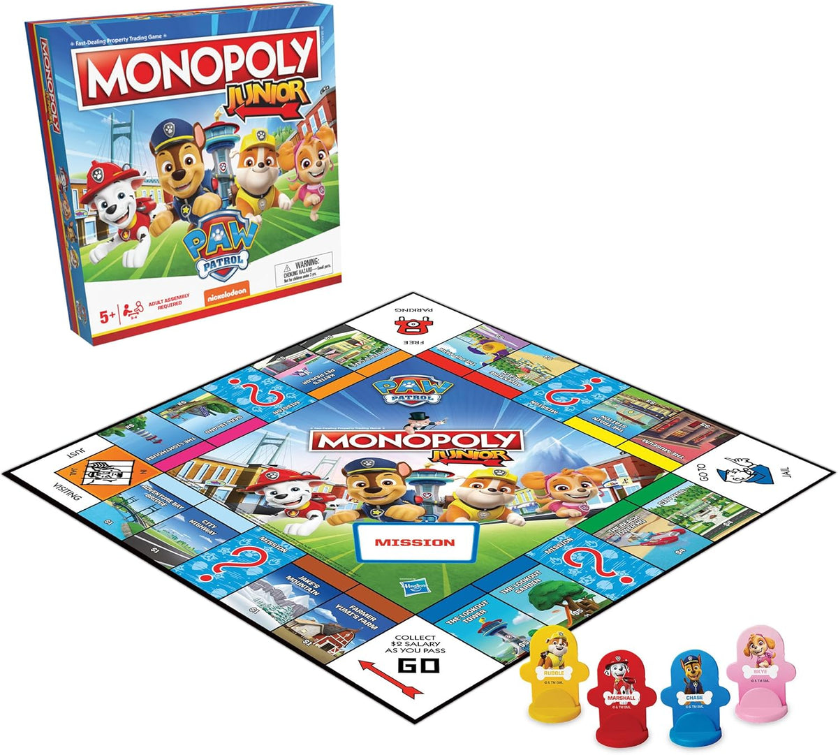 Monopoly Junior - Paw Patrol - på Engelsk