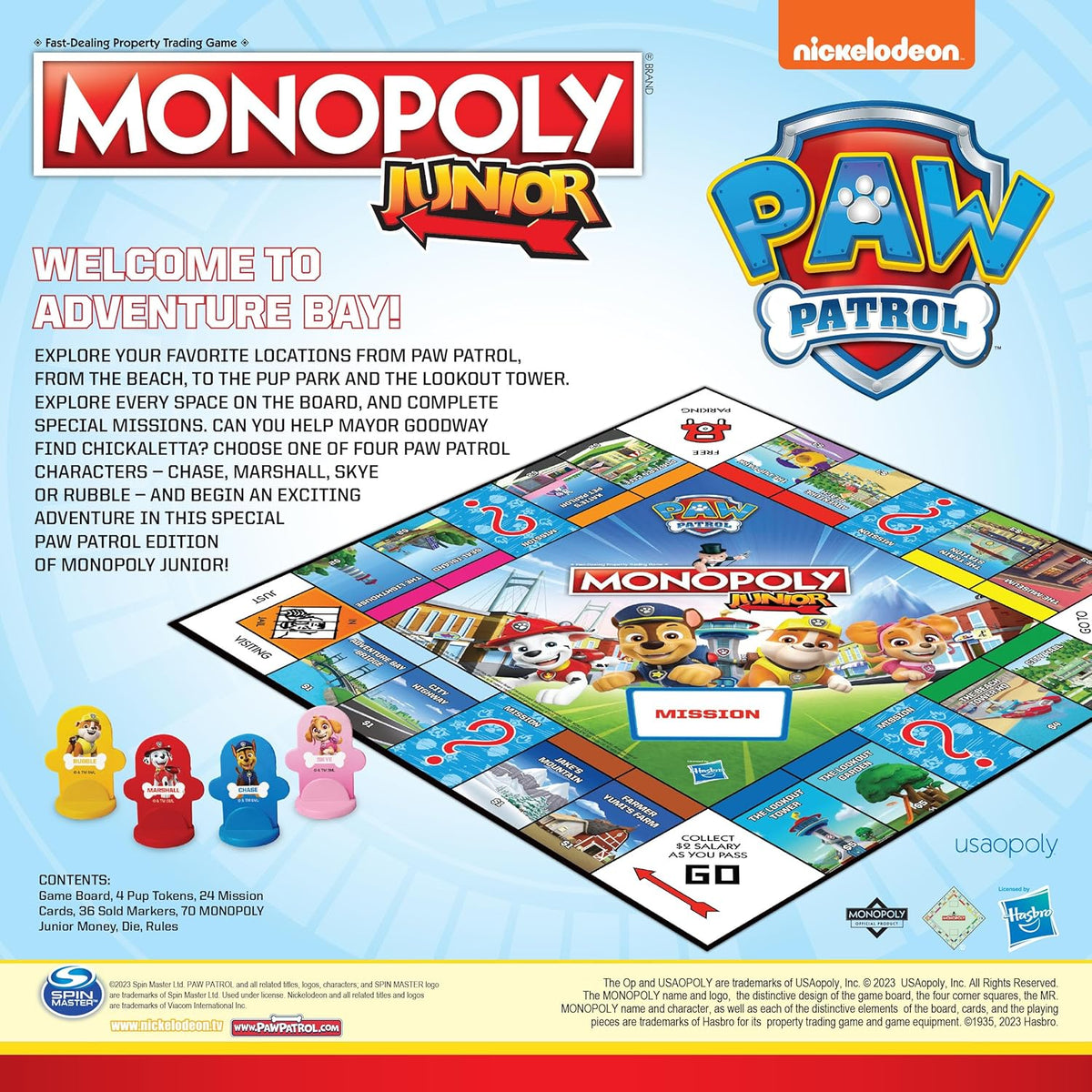 Monopoly Junior - Paw Patrol - på Engelsk