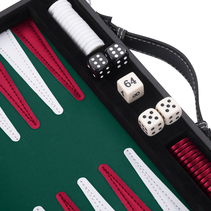 Backgammon Kuffert - Grøn, 45 cm