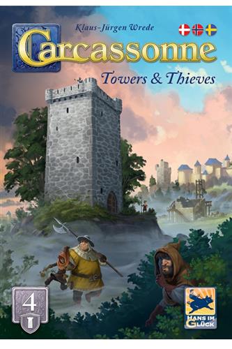 Carcassonne 4. udvidelse: Towers and Thieves - på dansk