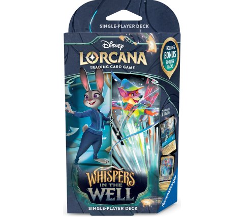 Disney Lorcana:Whispers in the Well, Starter Deck - Judy Hopps/Robin Hood Sapphire/Steel