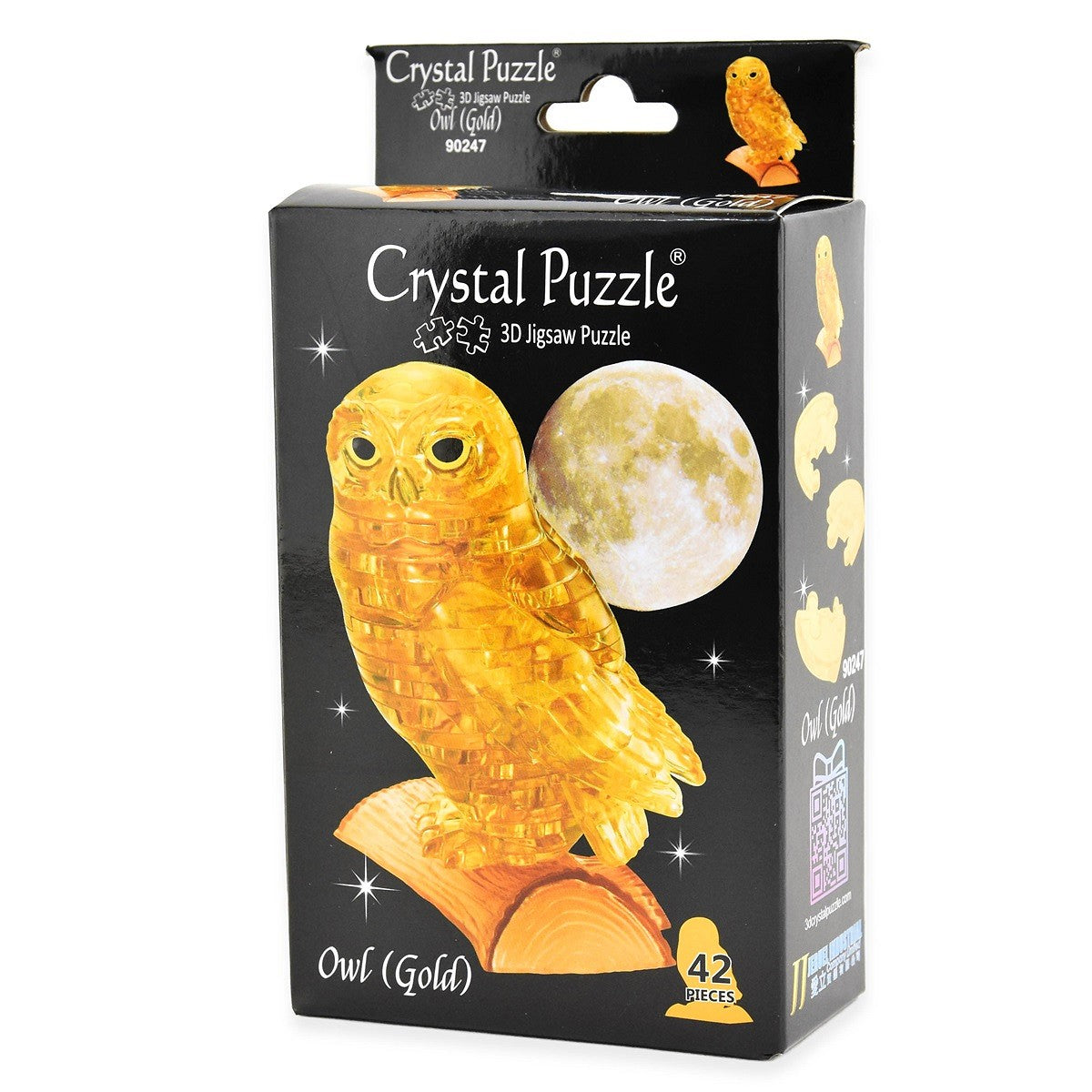 Puslespil - 3D Crystal Puzzle: Ugle (Guld), 42 brikker