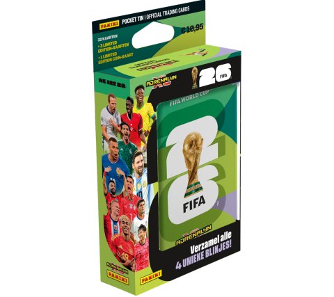 Fodboldkort: Panini Adrenalyn X World Cup 2026 Pocket Tin