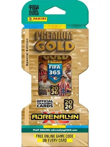 Fodboldkort: Panini FIFA 365 Adrenalyn XL 2026: Premium Gold blisterpakke