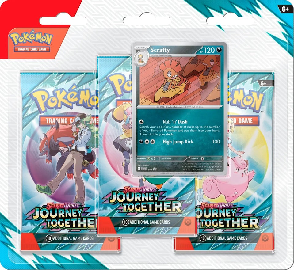 Pokémon - SV9: Journey Together - 3-Pack Blister (Forudbestilling)