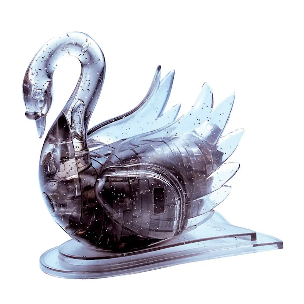 Puslespil - 3D Crystal Puzzle: Svane sort, 44 brikker