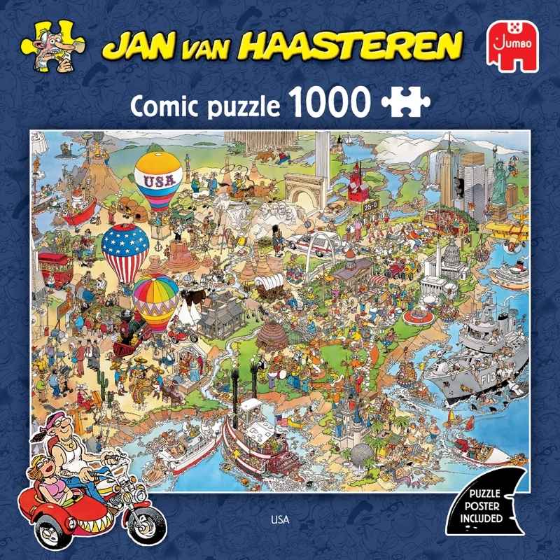 Puslespil - Jan Van Haasteren: USA, 1000 Brikker