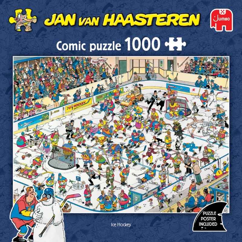 Puslespil - Jan Van Haasteren: ishockey, 1000 Brikker