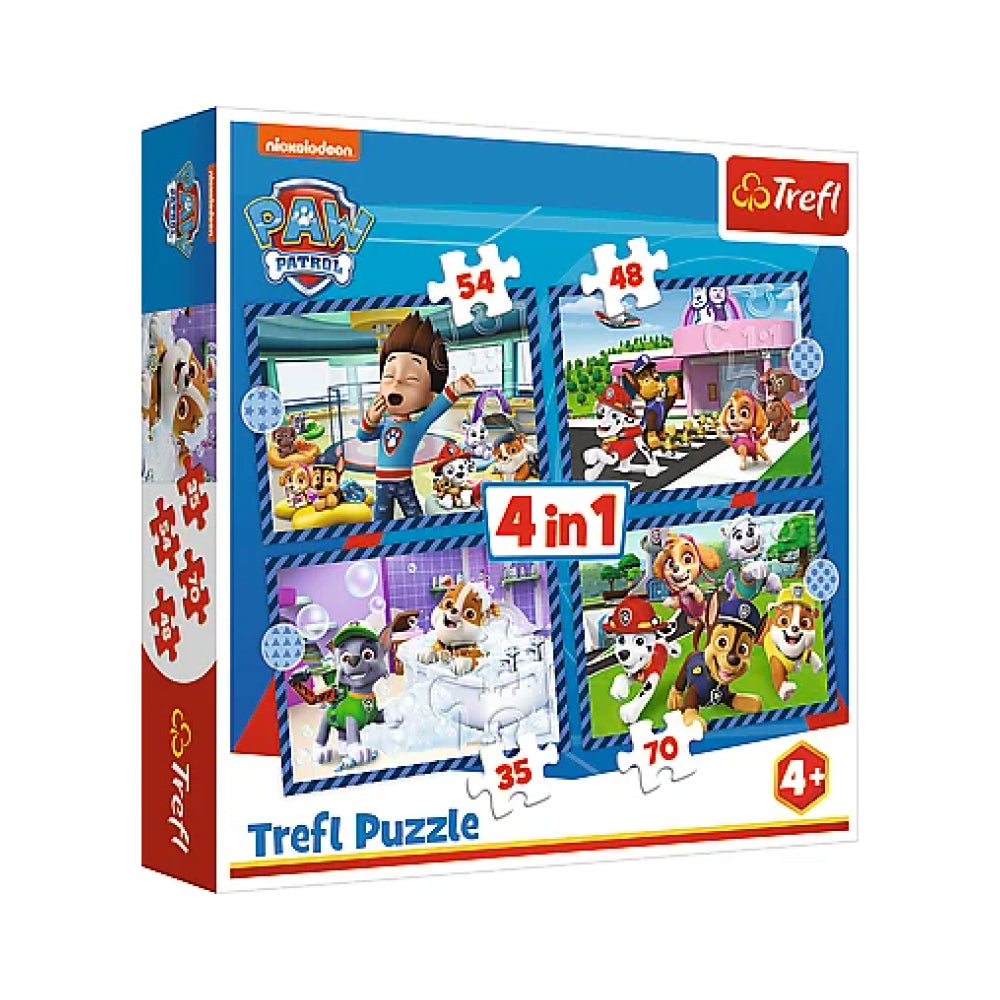 Puslespil - Paw Patrol - Doggy things (4 i 1), 35-70 brikker