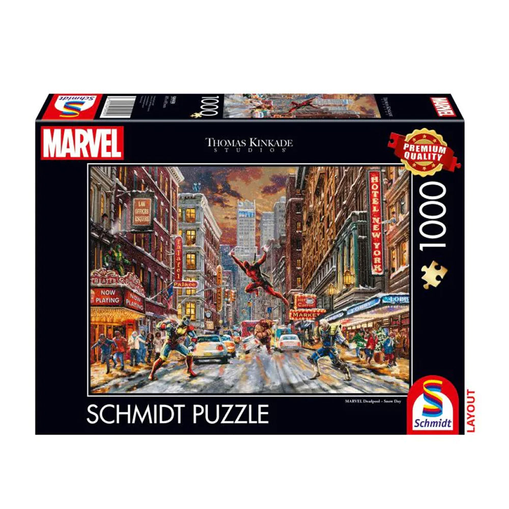 Puslespil - Thomas Kinkade: Marvel - Deadpool - Snow Day, 1000 brikker