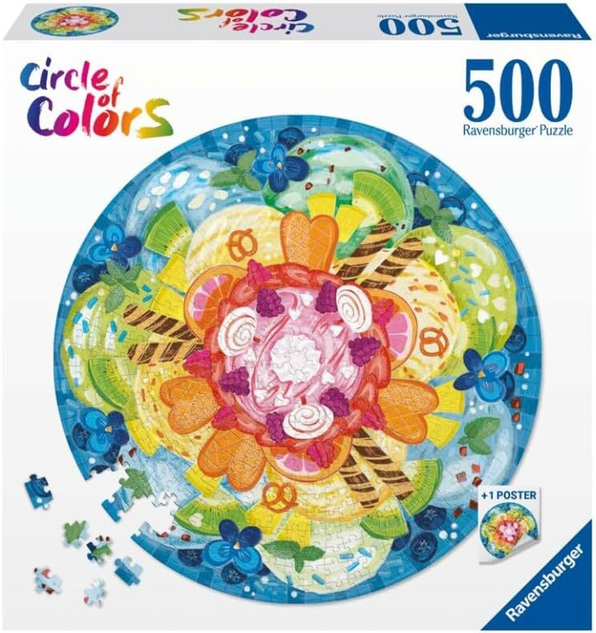 Puslespil - Circle of Color: Ice cream, 500 brikker