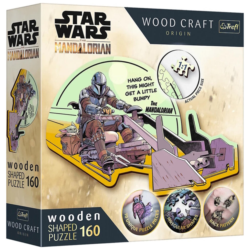 Puslespil - Wood Craft - Star Wars: The Mandalorian, 160 brikker
