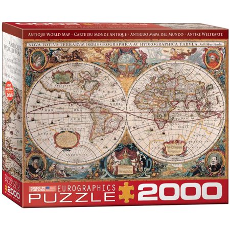 Puslespil Antique World Map 2000 brikker