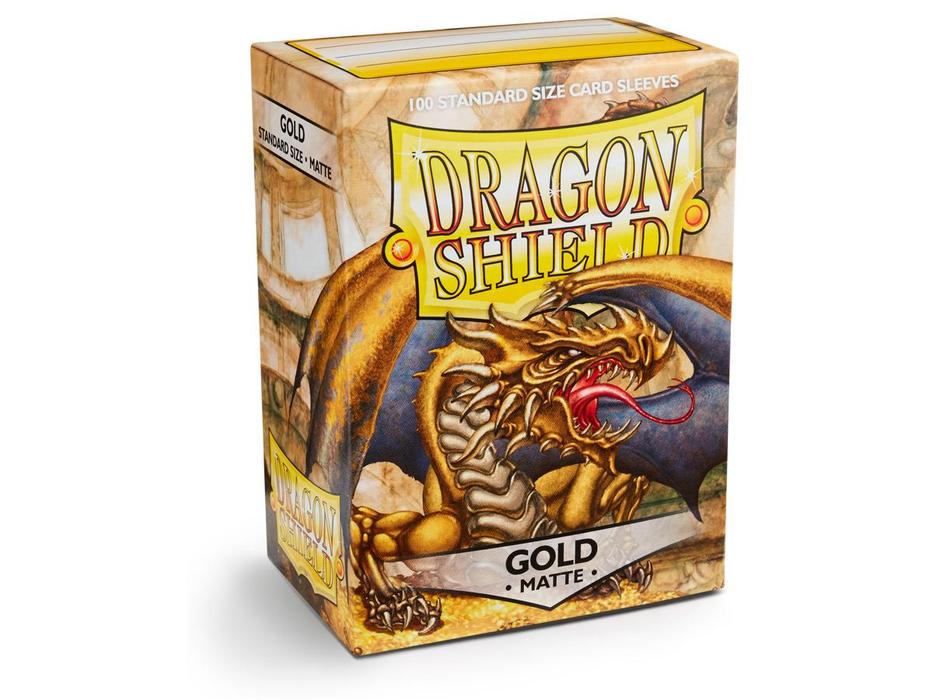 Sleeves - Dragon Shield: 100 stk. Standard Matte, Guld