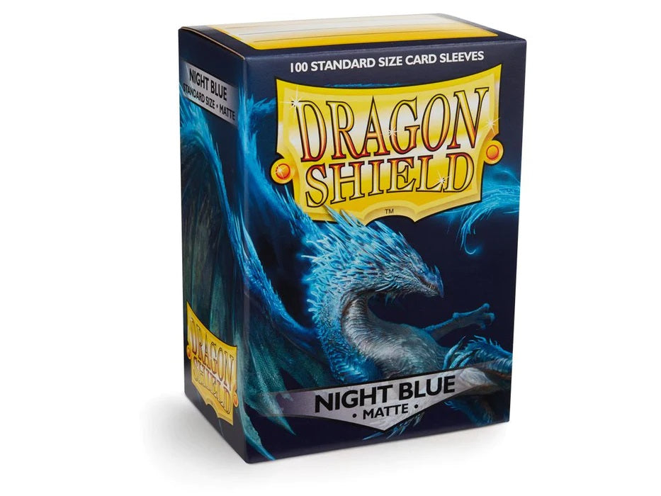 Sleeves - Dragon Shield: 100 stk. Standard Matte, mørkeblå