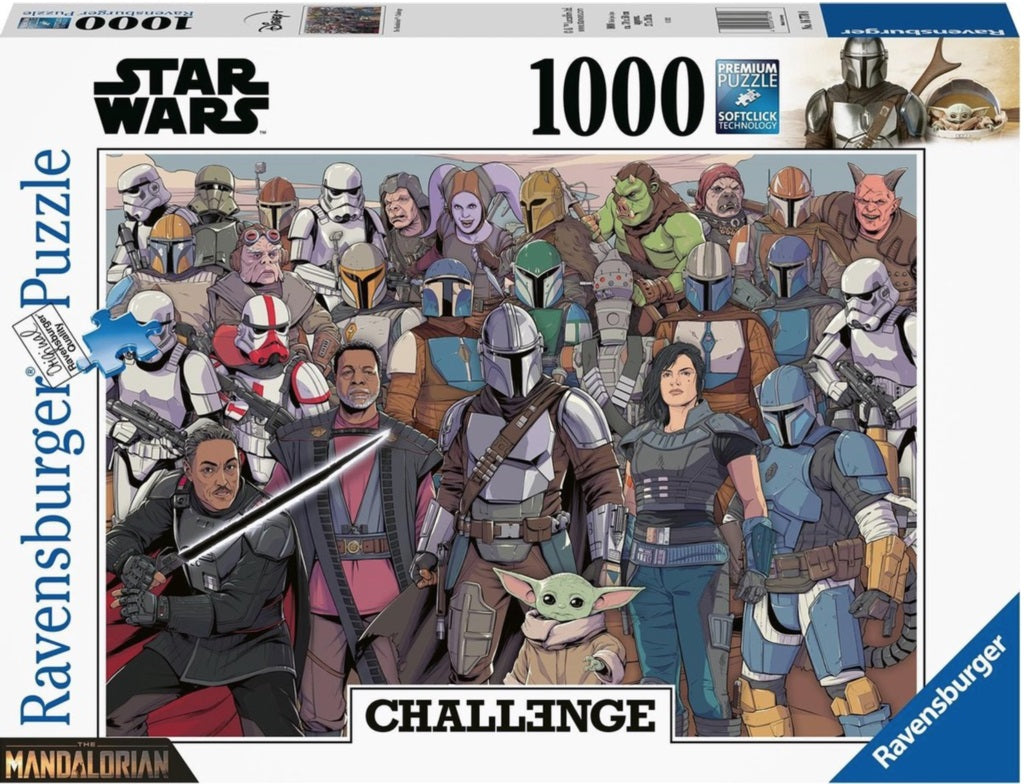 Puslespil - Star Wars - The Mandalorian udfordring med Baby Yoda, 1000 brikker