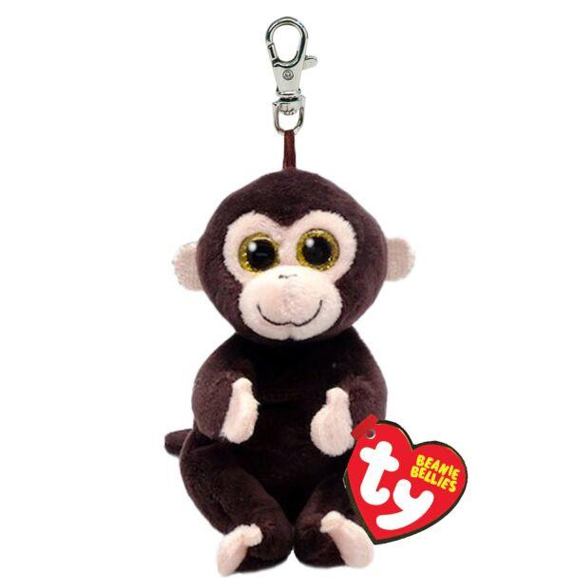 TY Beanie Bellies MATTEO - brown monkey clip