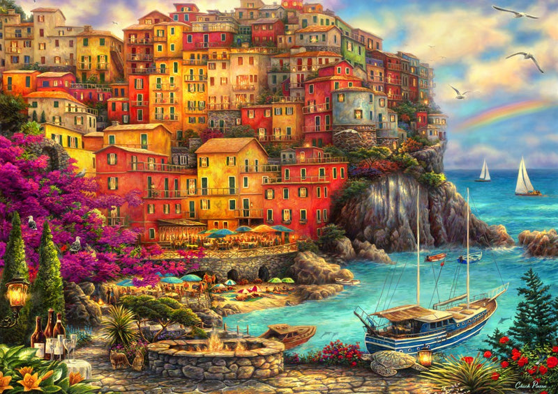 a beautiful day at cinque terre 2000 pieces