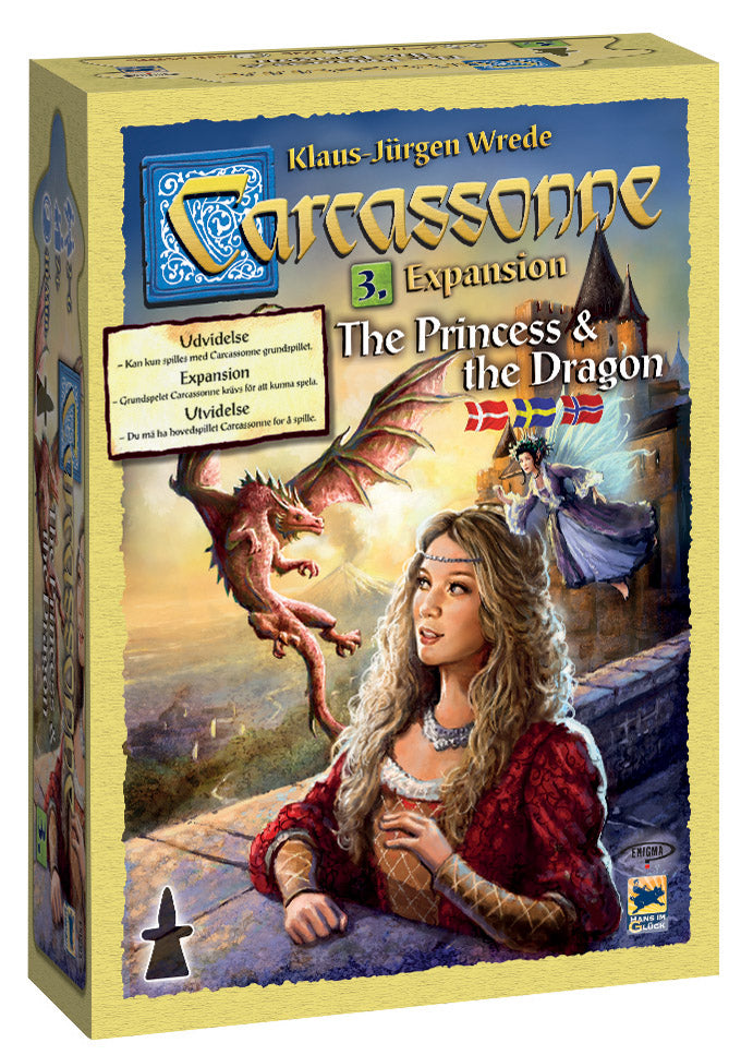 Carcassonne 3. udvidelse: The Princess & The Dragon - på dansk