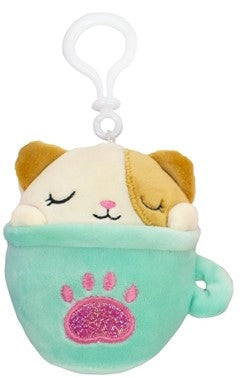 Bamse nøglering: Kawaii Kuties Cupcake Dyr, 10 cm