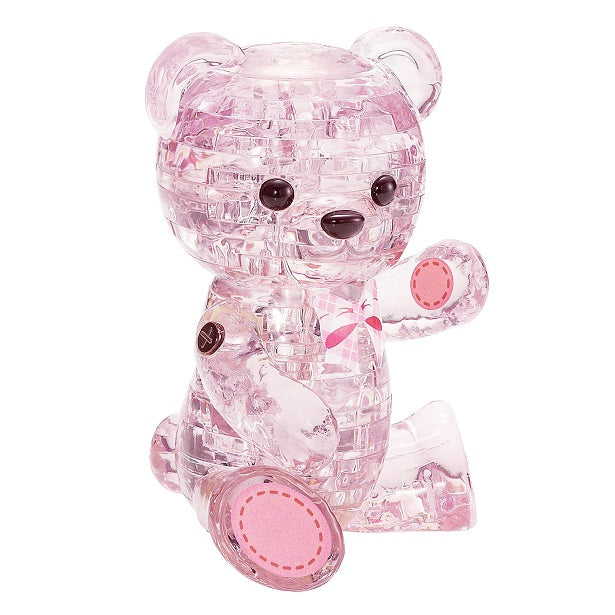Puslespil - 3D Crystal Puzzle: Jeweled Bear (Pink), 48 brikker